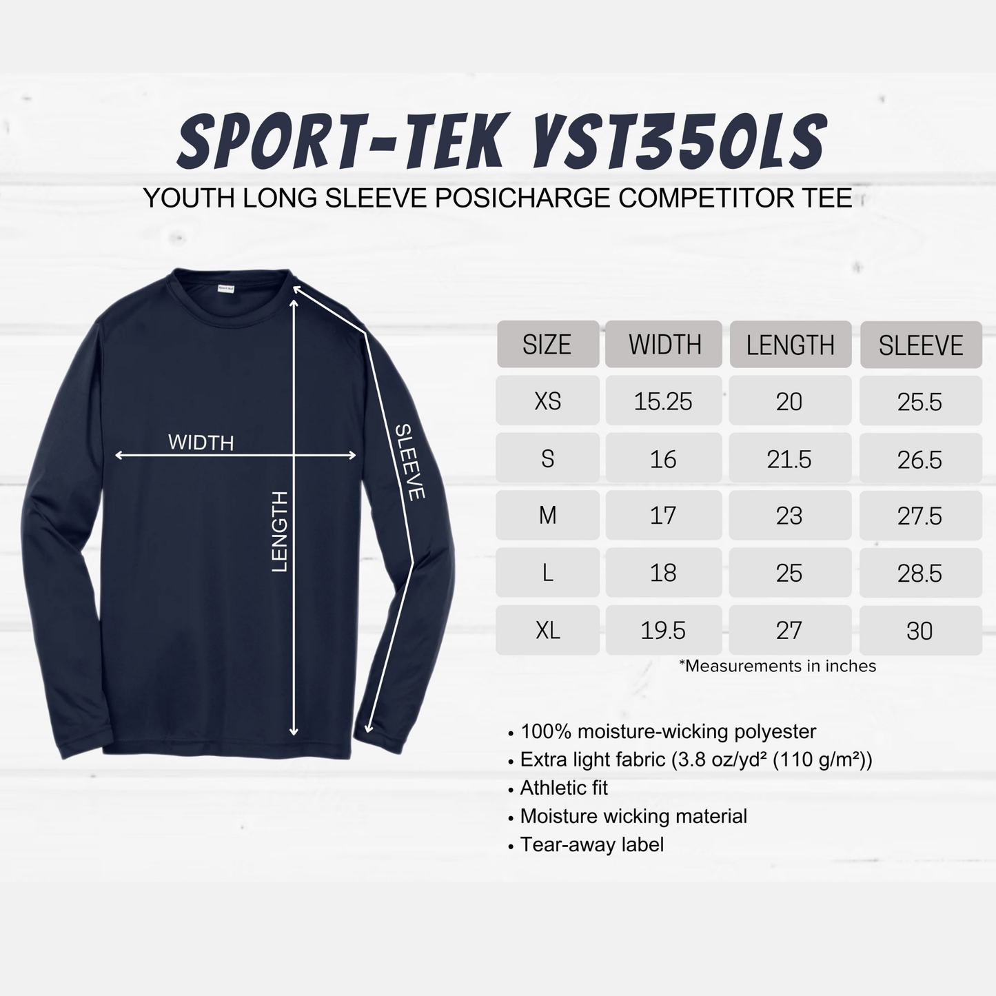 KMS Baseball Youth Sport Tek T-Shirts and Long Sleeves
