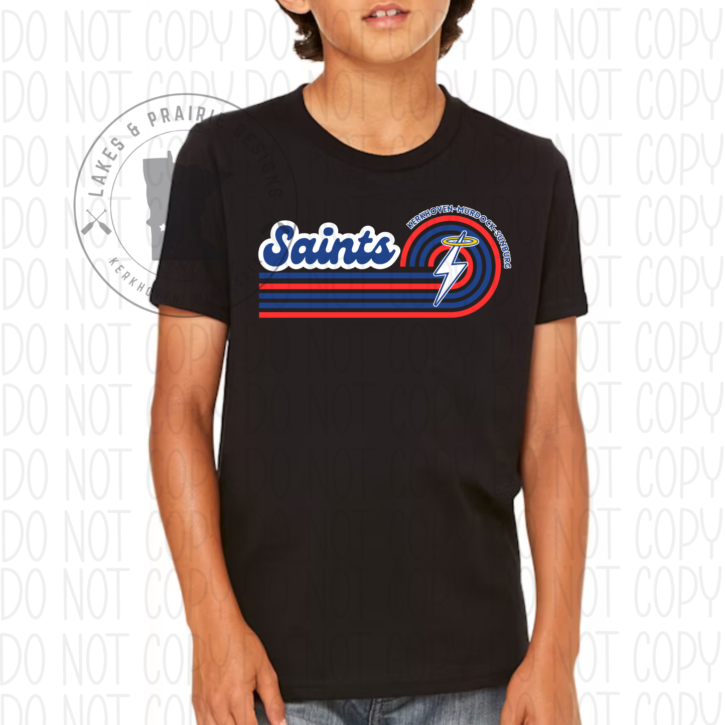 Retro Rainbow KMS Saints Youth Sizes