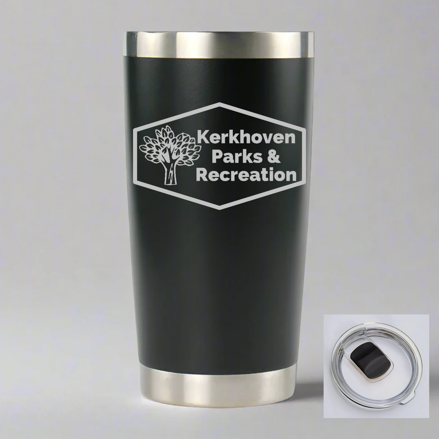 Engraved 20 oz Tumbler - Kerkhoven Parks and Rec Logo