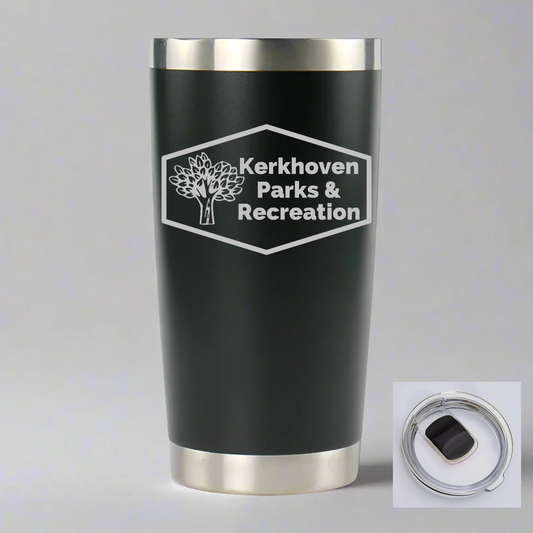 Engraved 20 oz Tumbler - Kerkhoven Parks and Rec Logo