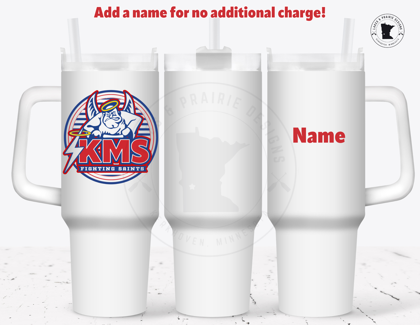 KMS Round Saint Logo 30 or 40 oz.