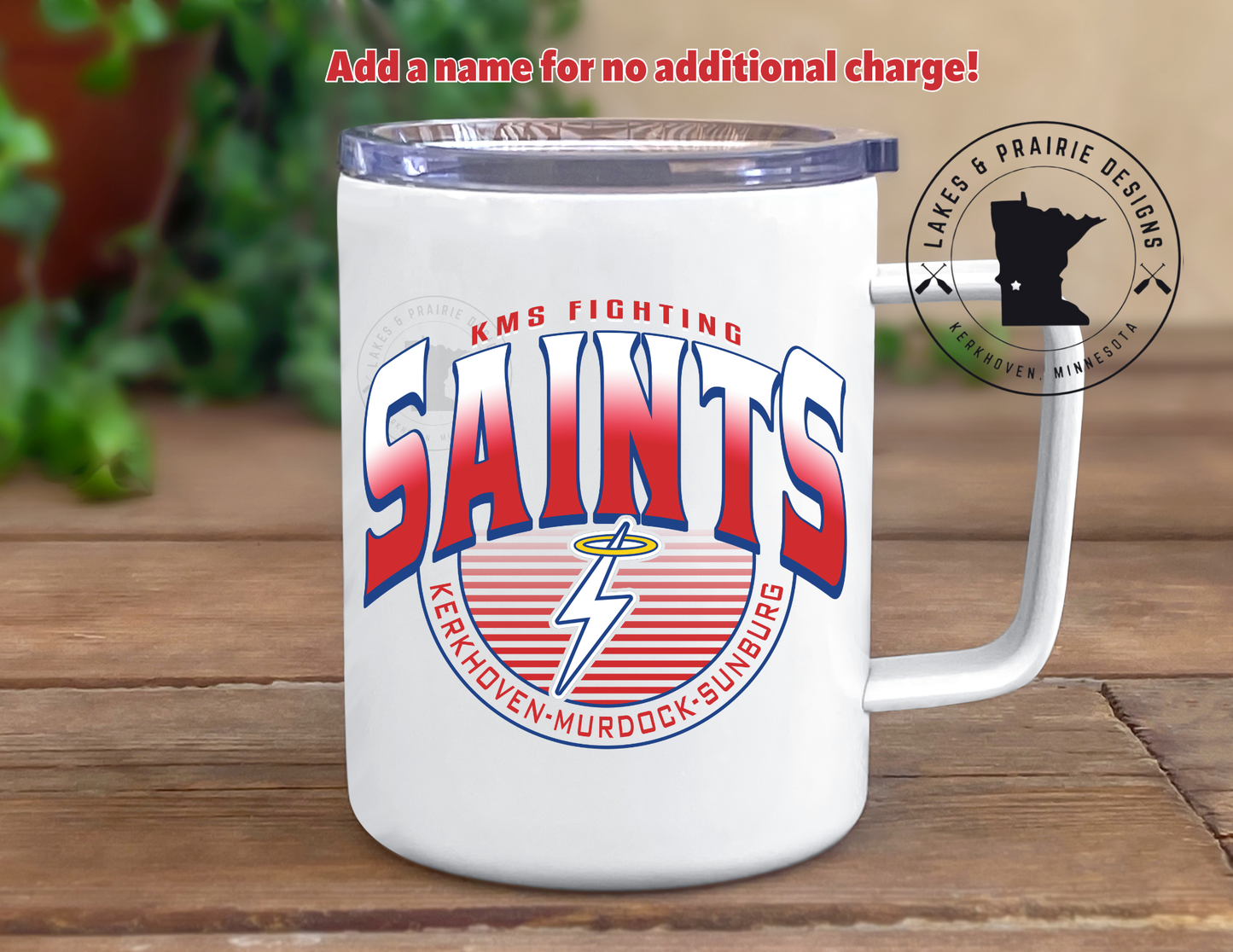 KMS Retro 10 oz. Traveling Coffee Tumbler with handle and lid