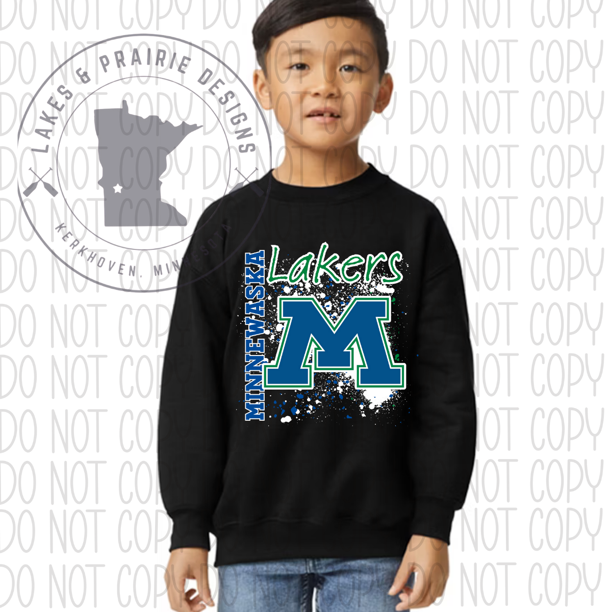 Splatter Minnewaska Lakers Youth Sizes