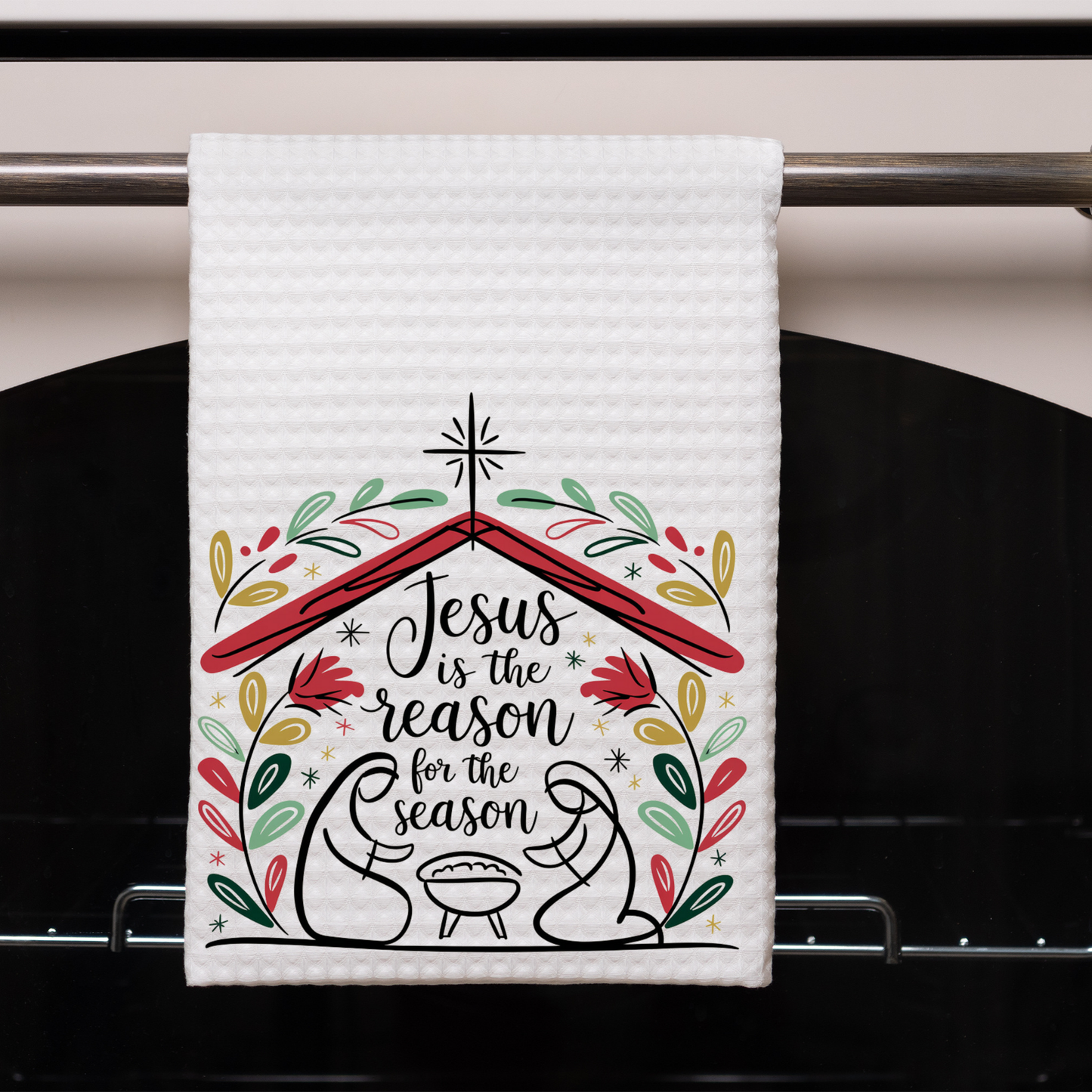 Jesus is the Reason for the Season Dish Towel