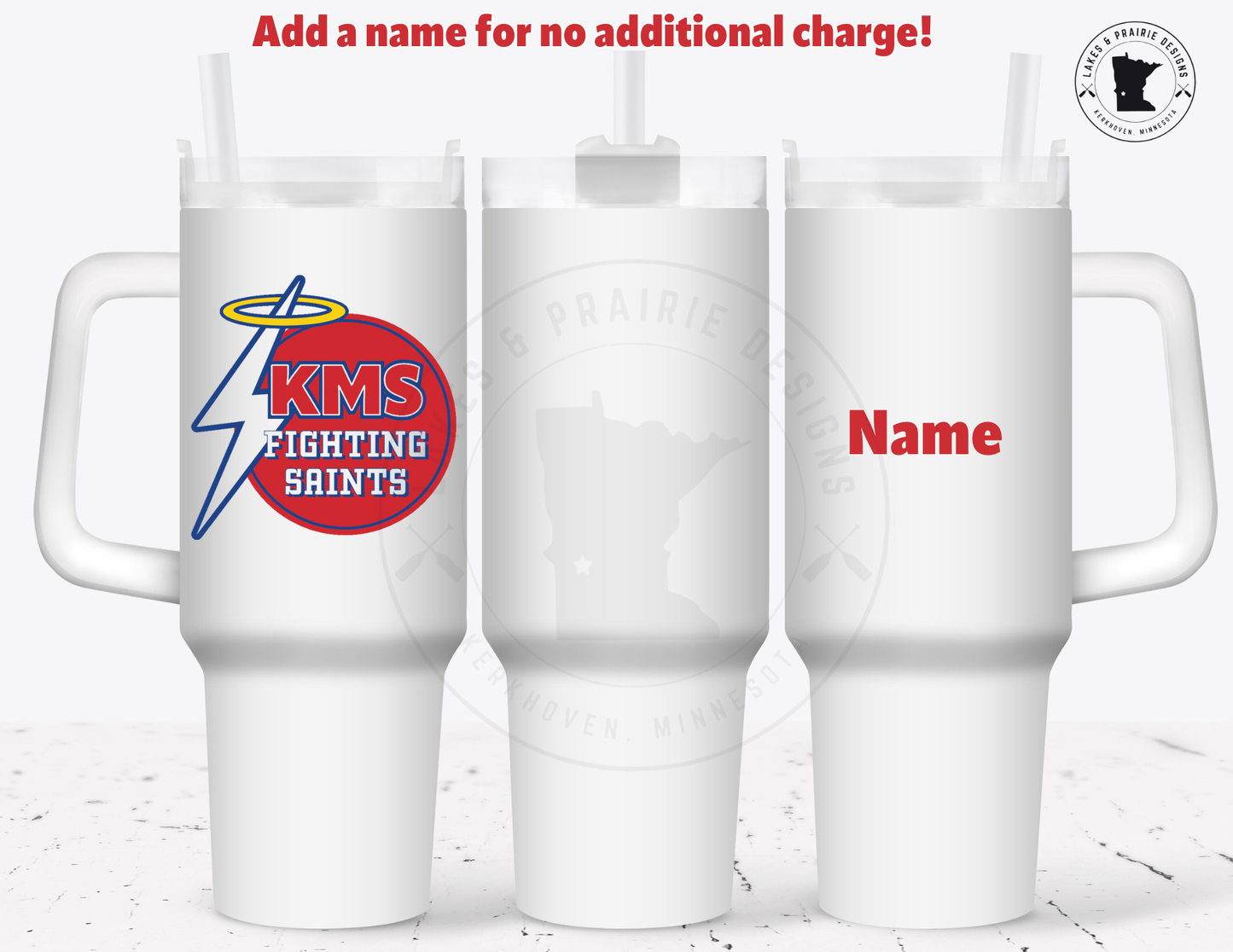 KMS Round Bolt Logo 30 or 40 oz.