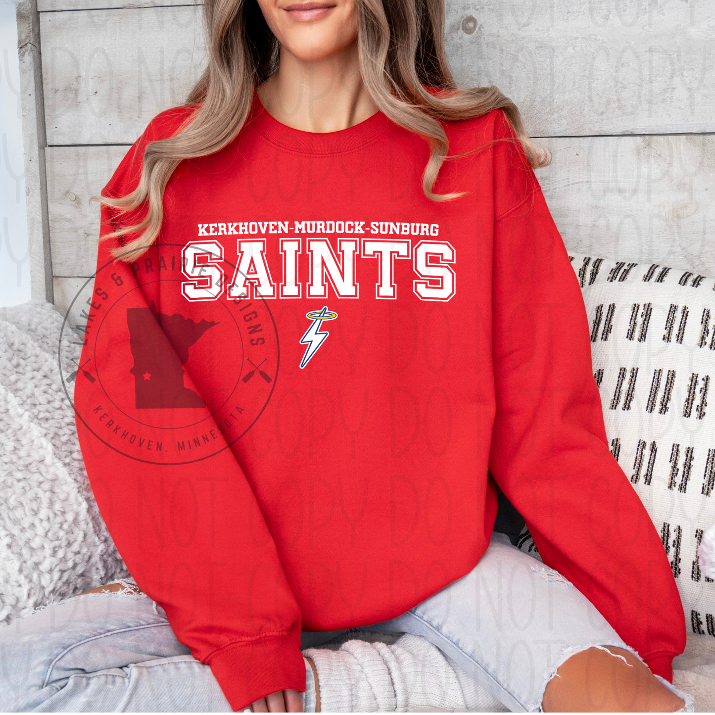 Varsity Font KMS Fighting Saints Adult Apparel