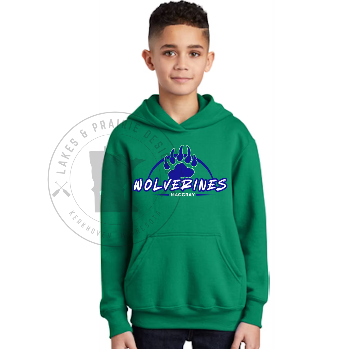 Half Circle Maccray Wolverines Youth Apparel