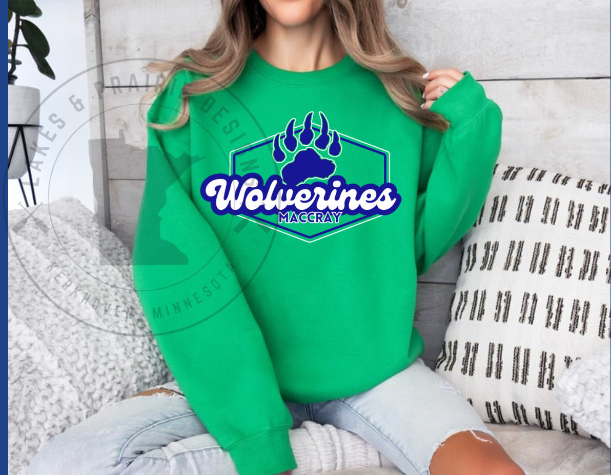 Retro Maccray Wolverines Adult Apparel
