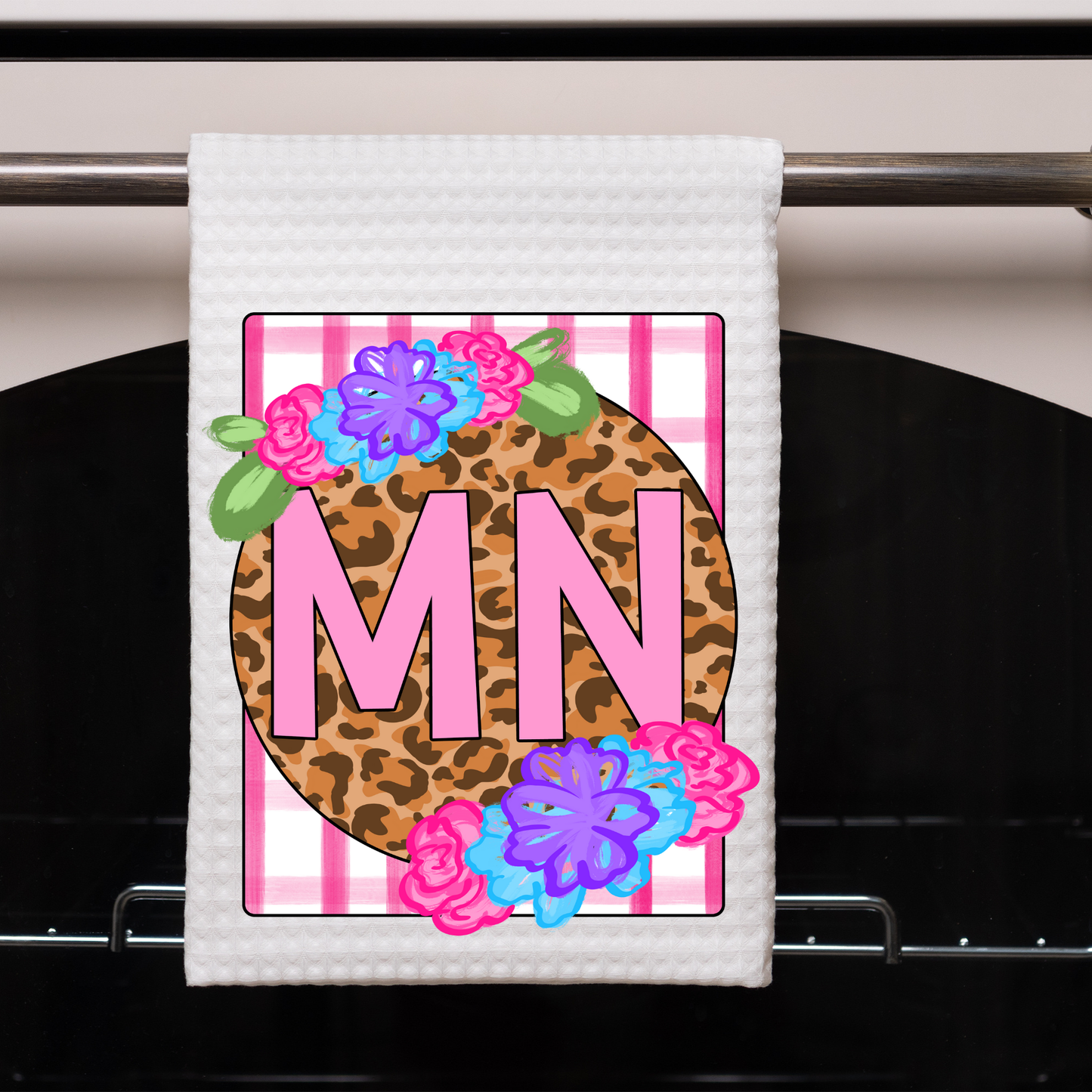 Floral Pink Dish Towel