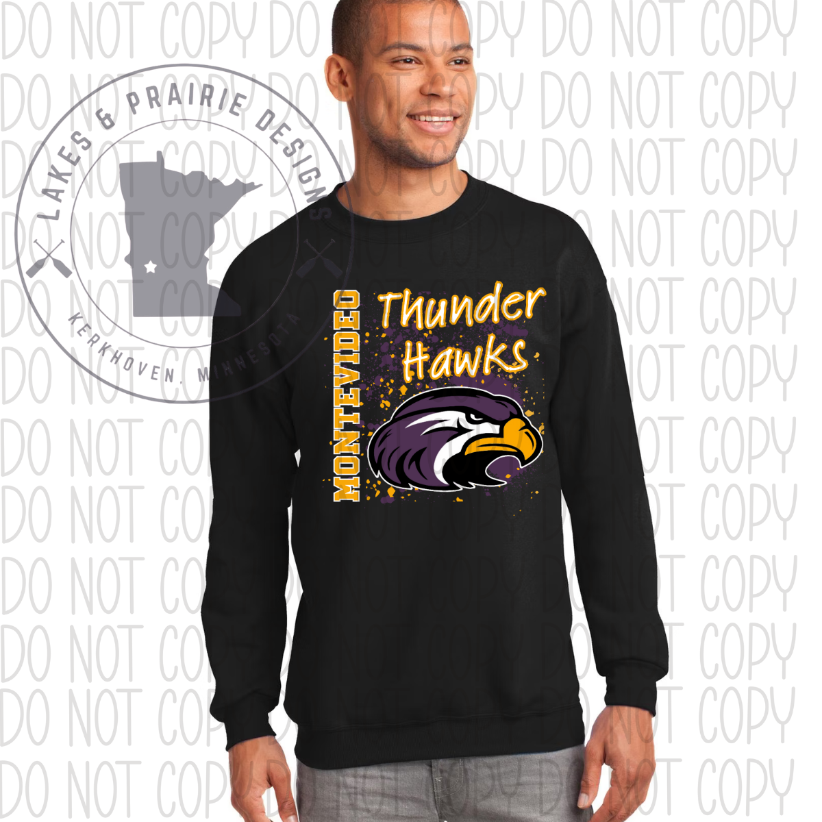 Splatter Montevideo Thunder Hawks Tall Apparel