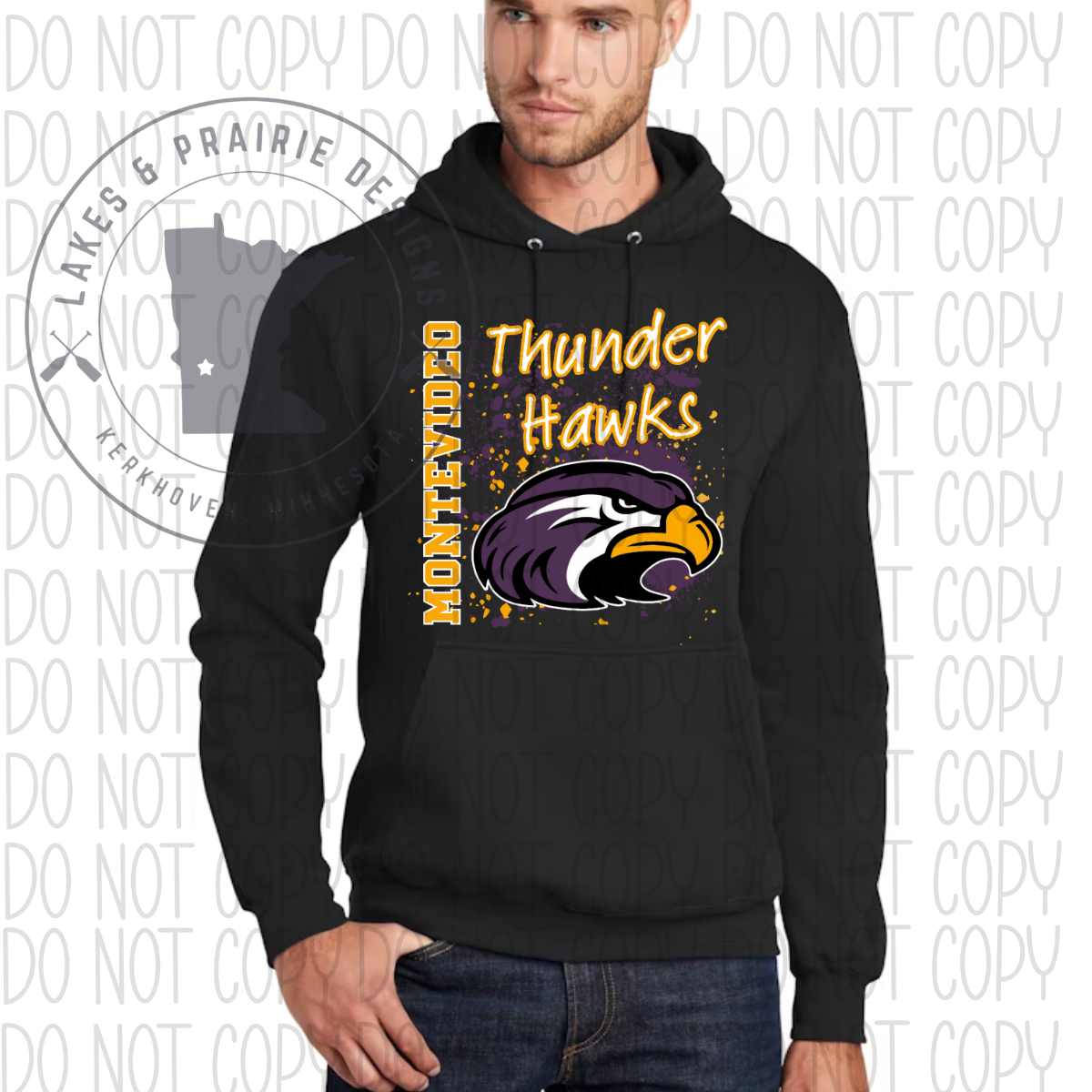 Splatter Montevideo Thunder Hawks Tall Apparel