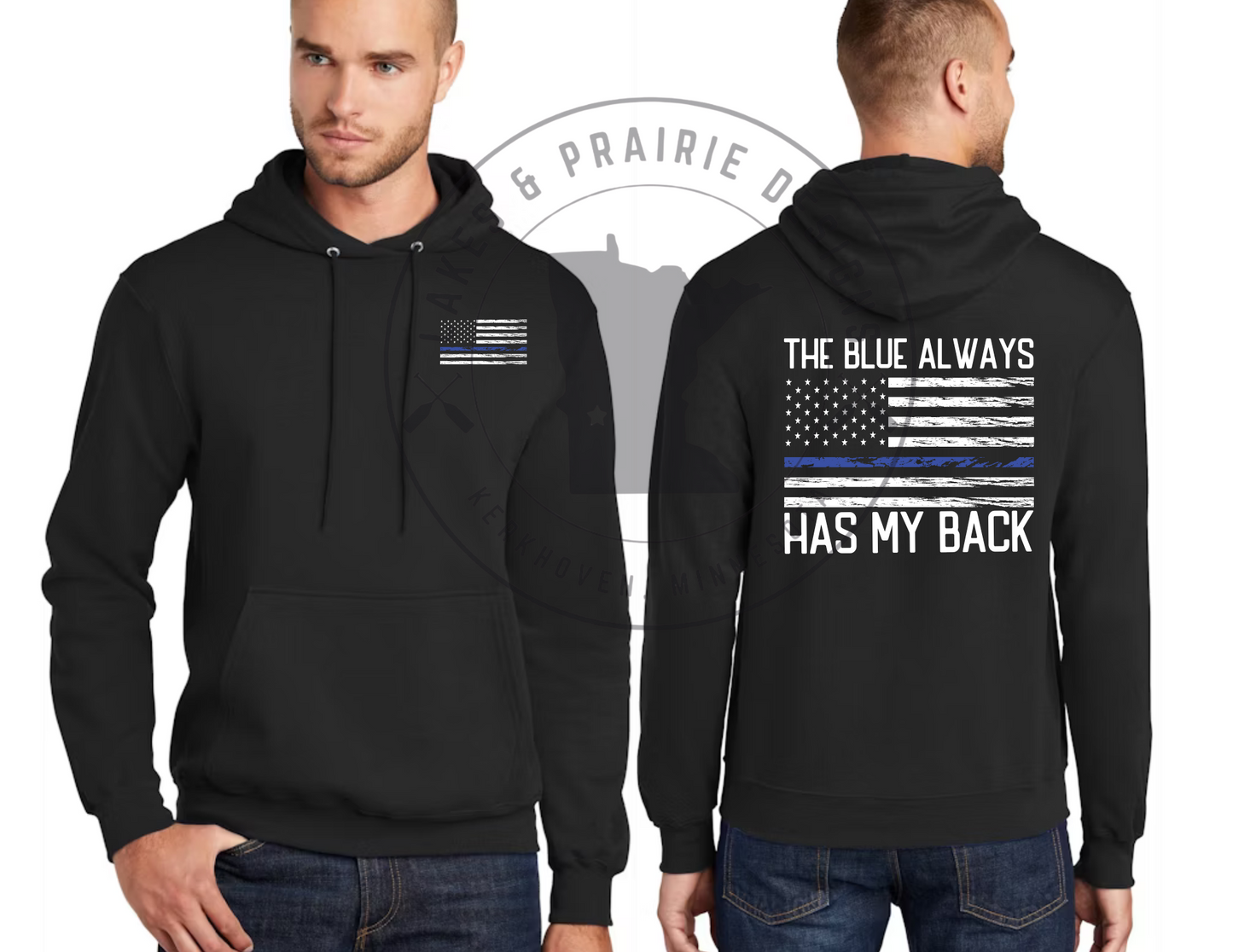 The Blue Always Has My Back Adult Tall Apparel