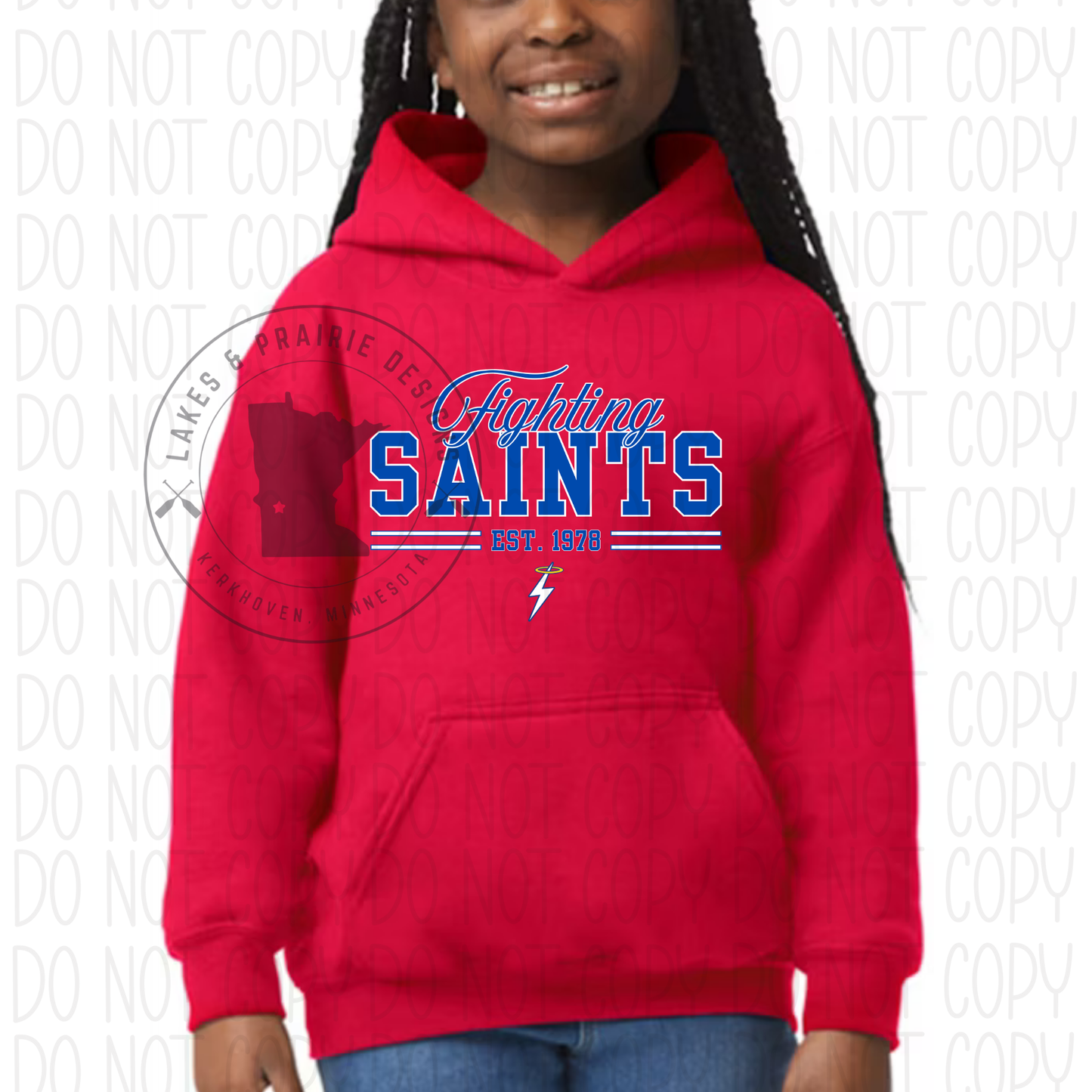 Cursive Fighting Saints Youth Sizes