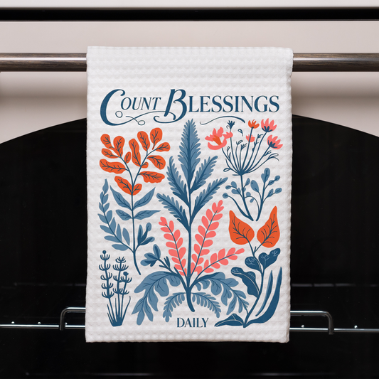 Count Blessings Dish Towel