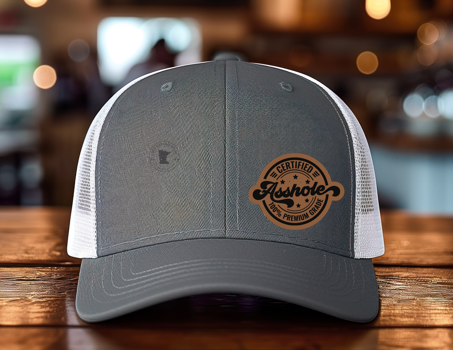 Certified Asshole Leatherette Patch Hat