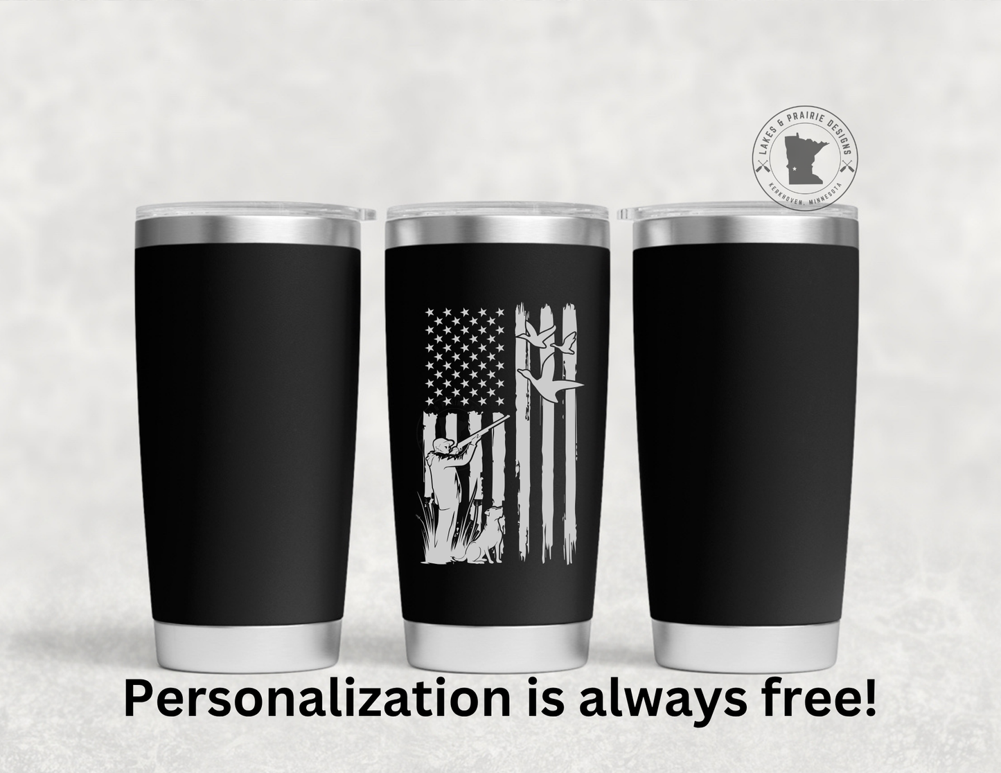 Hunting Flag Engraved 20 oz. Tumbler