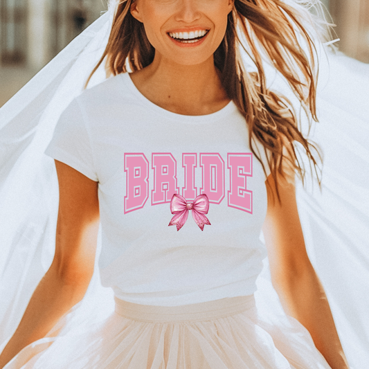 Pink Varsity Bride with Bow