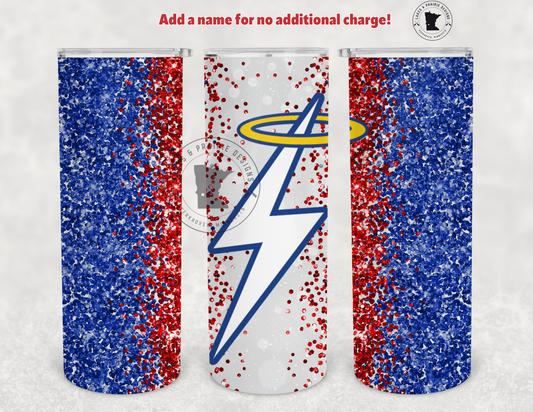 KMS Bolt Faux Glitter 20 oz. Tumbler