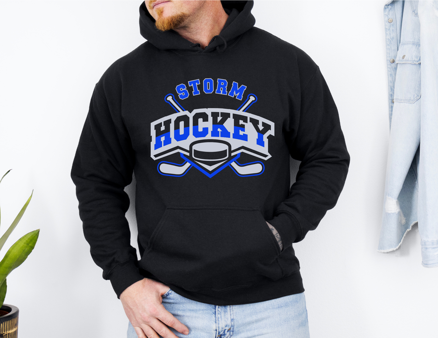 Storm Hockey Puck and Sticks