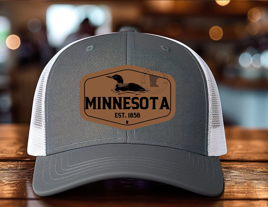 MN Loon Leatherette Patch Hat