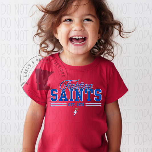 Cursive Fighting Saints Toddler T-Shirt