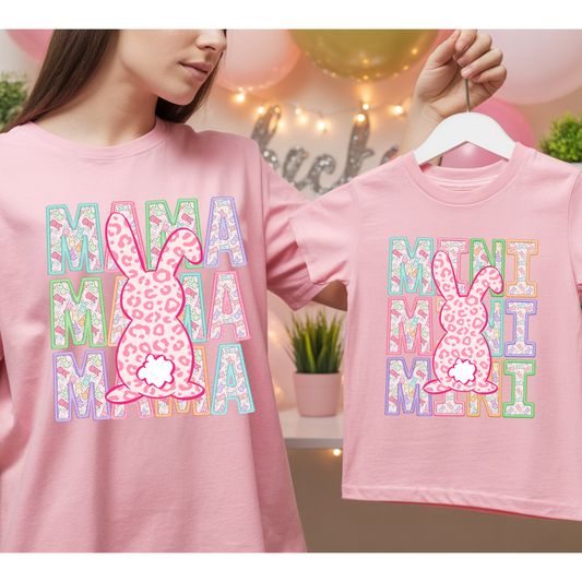 Pink Repeat Leopard Mama/Mini