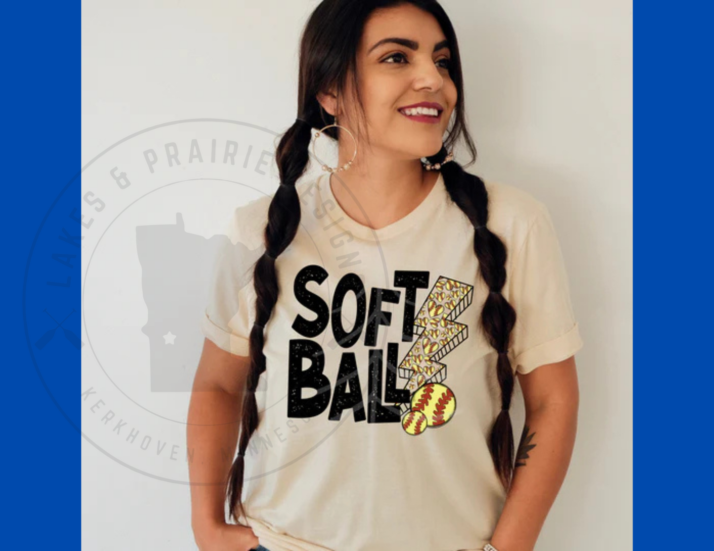 Softball Leopard Bolt