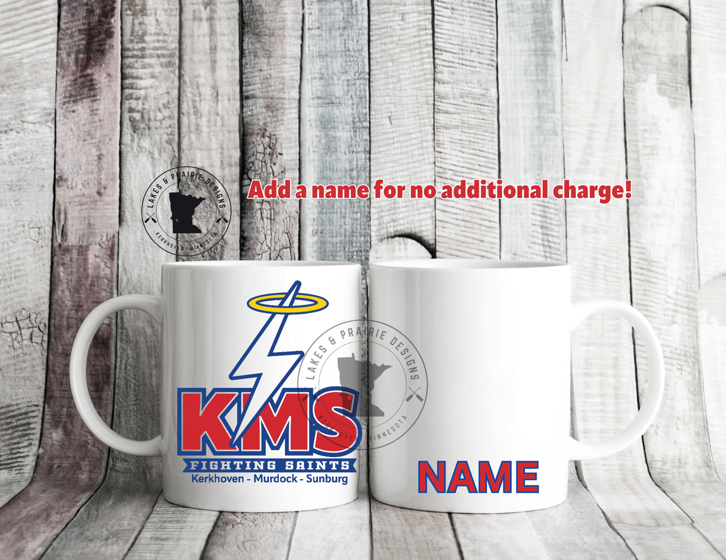KMS Tall Bolt Logo 15 oz. Ceramic Coffee Mug