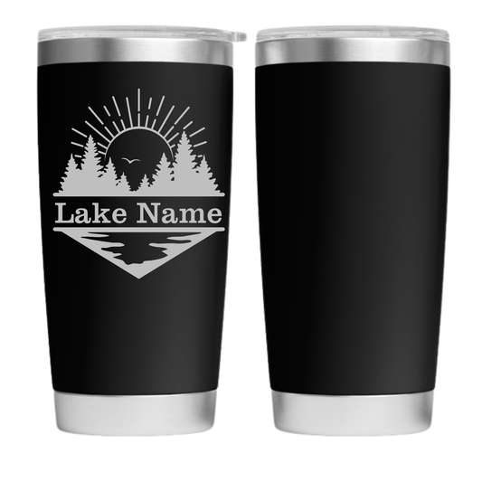 Custom Lake Engraved 20 oz. Tumbler