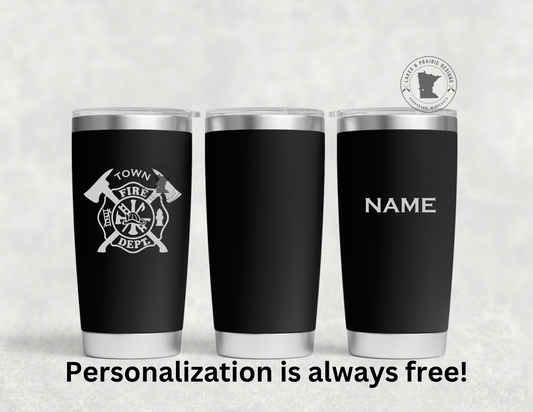 Custom Fire Department Engraved 20 oz. Tumbler