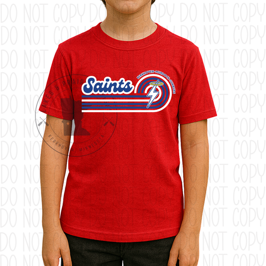 Retro Rainbow KMS Saints Youth Sizes