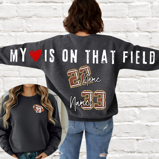 My Heart is on that Field Oversized Back