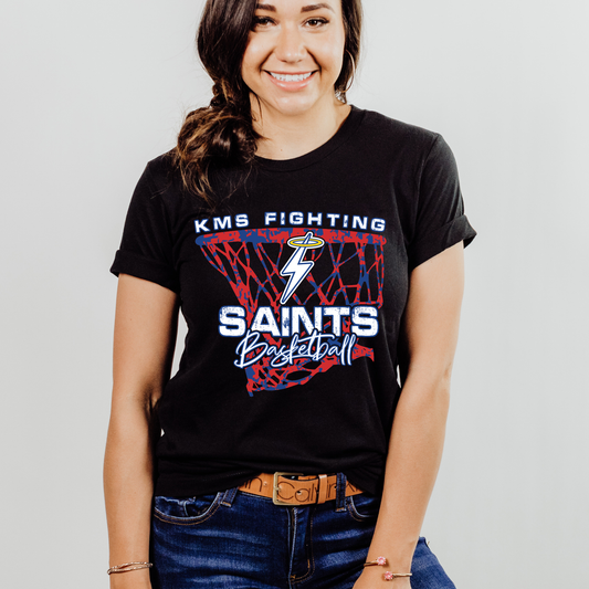 KMS Fighting Saints Basketball Hoop