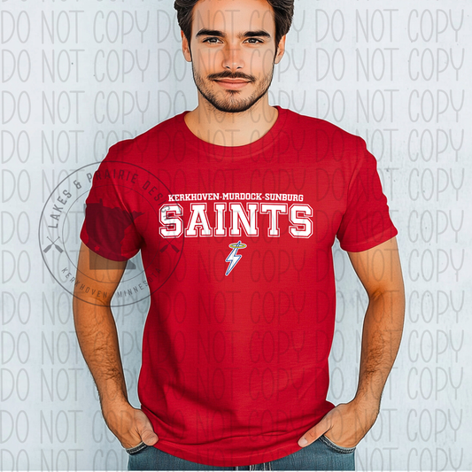 Varsity Font KMS Fighting Saints Adult Apparel