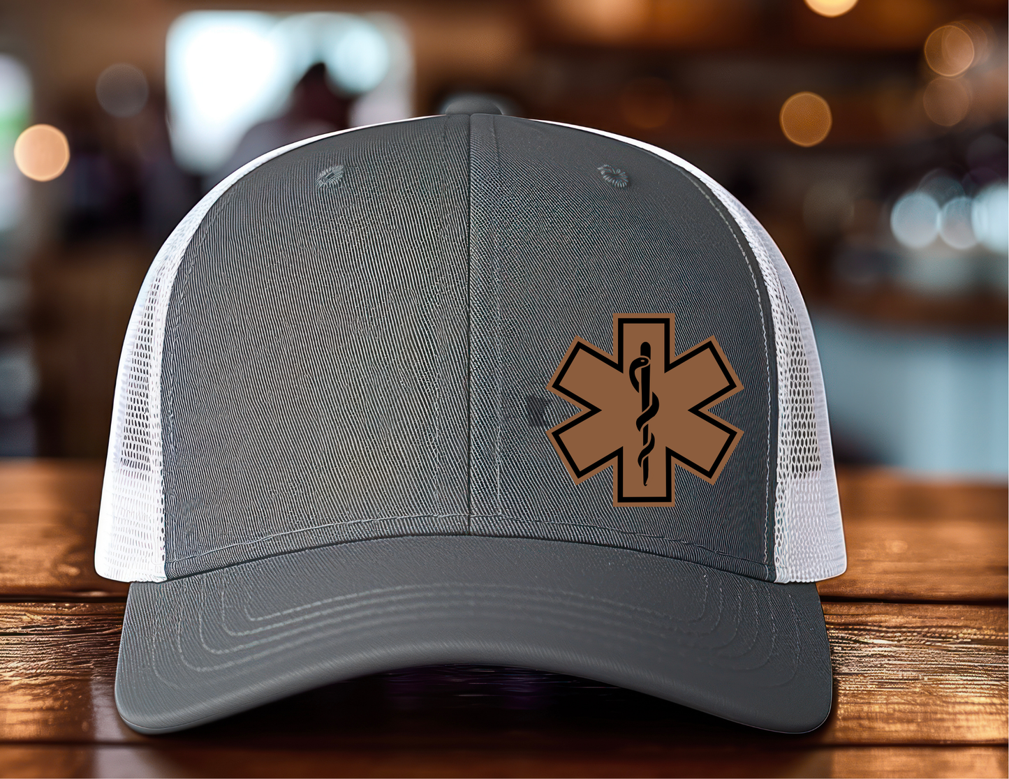 EMS Star Leatherette Patch Hat