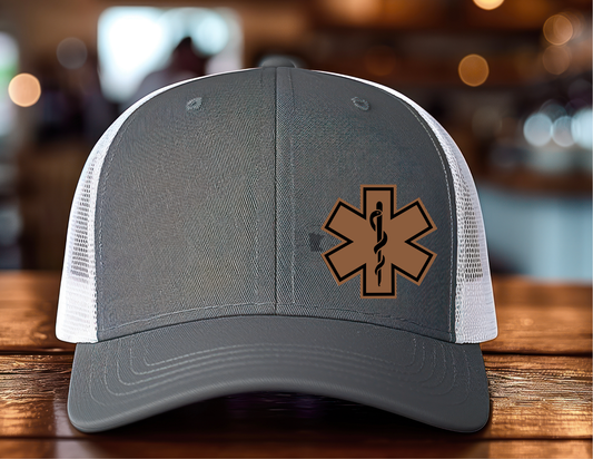 EMS Star Leatherette Patch Hat