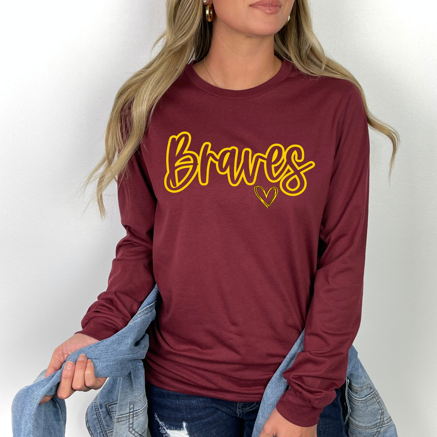Cursive Braves Apparel