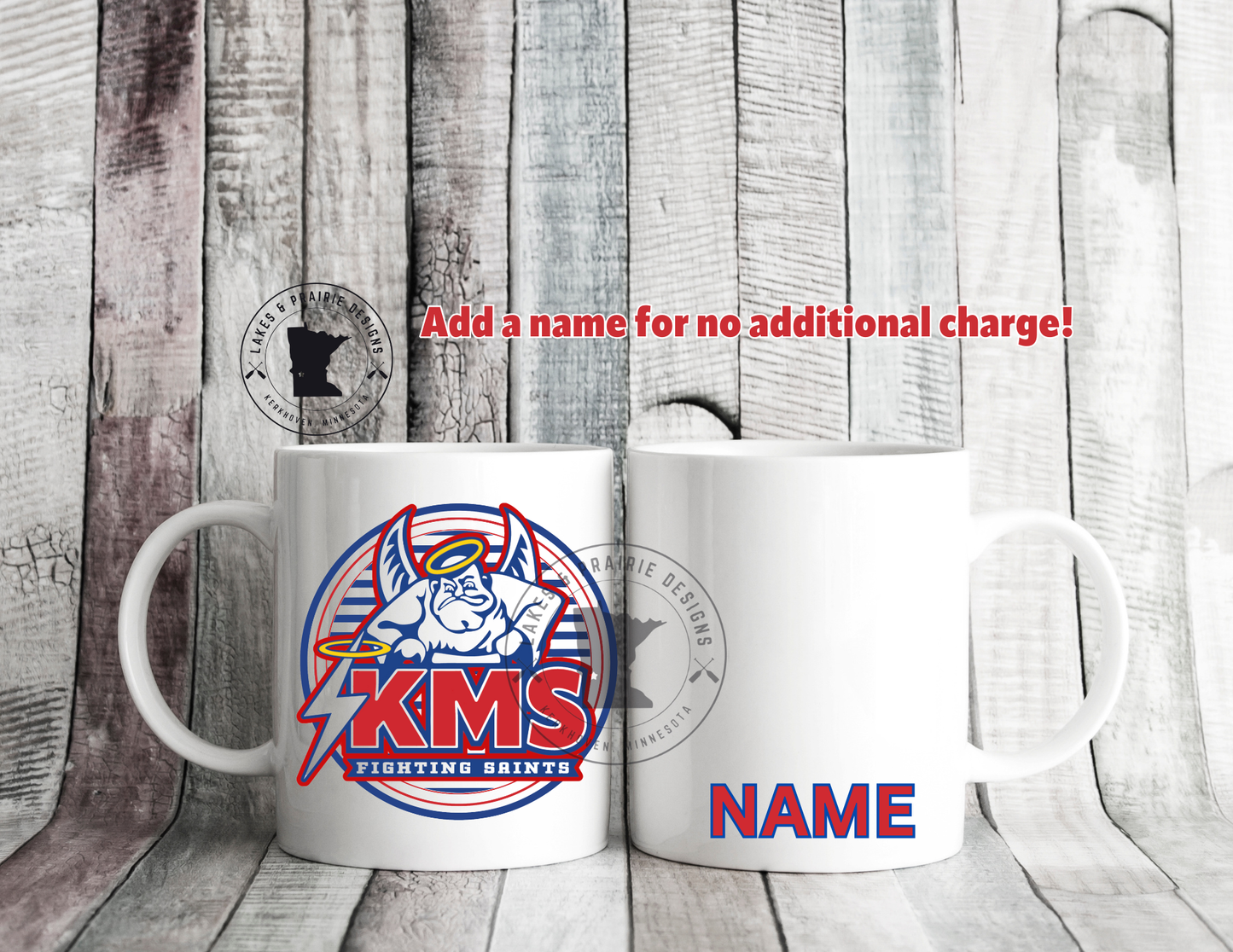 KMS Round Saint Logo 15 oz. Ceramic Coffee Mug