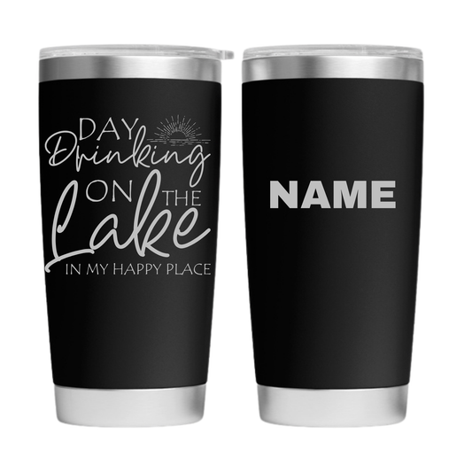 Day Drinking on the Lake Engraved 20 oz. Tumbler