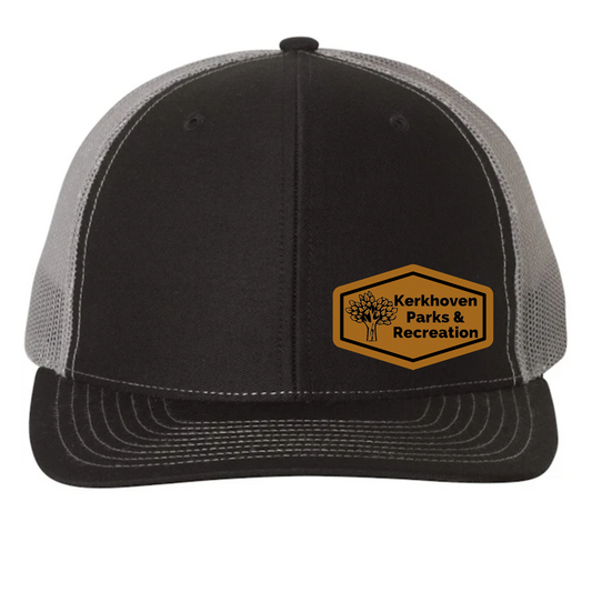 Richardson Leatherette Patch Hat- Kerkhoven Parks and Rec Logo