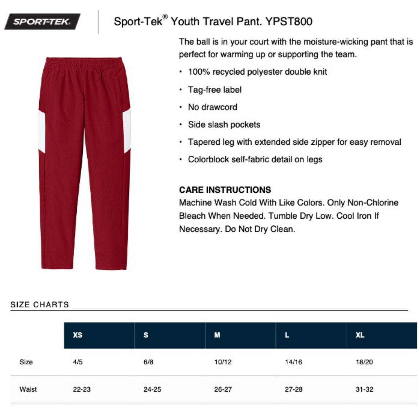 KMS 3-6th Softball Youth Travel Pant