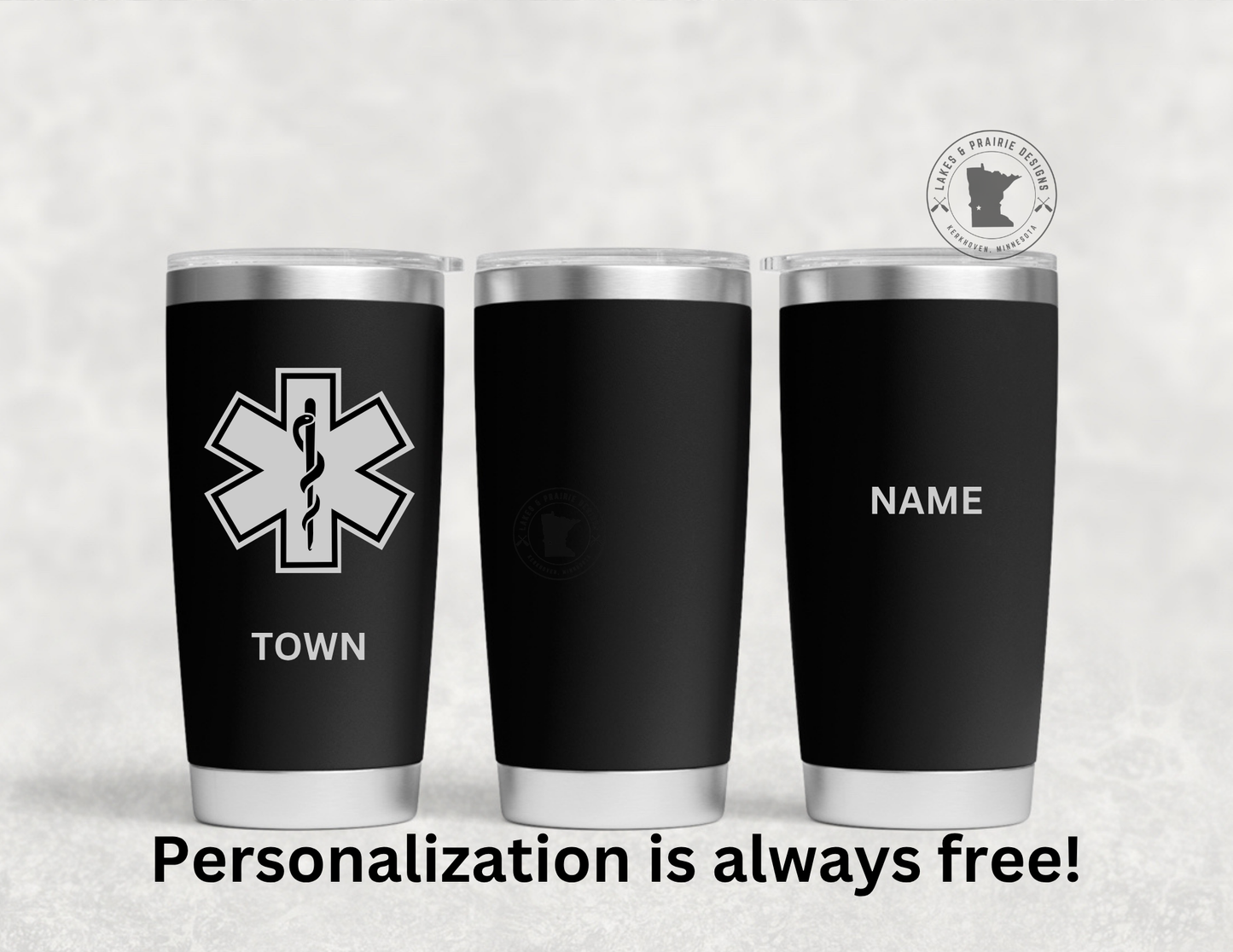 Custom EMS Engraved 20 oz. Tumbler