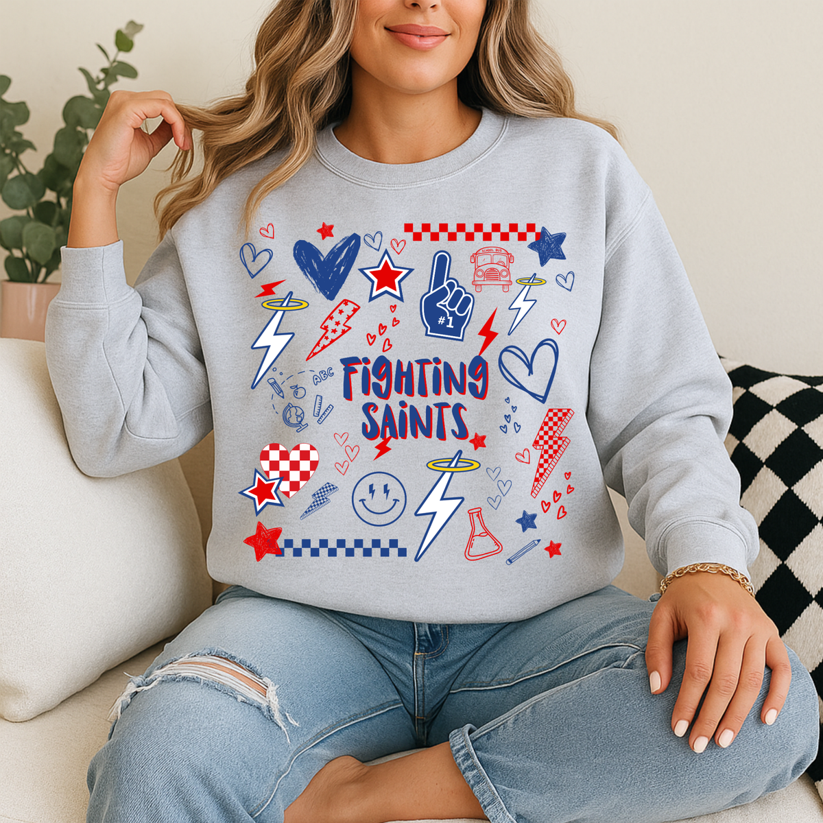 Academic Fighting Saints Doodle