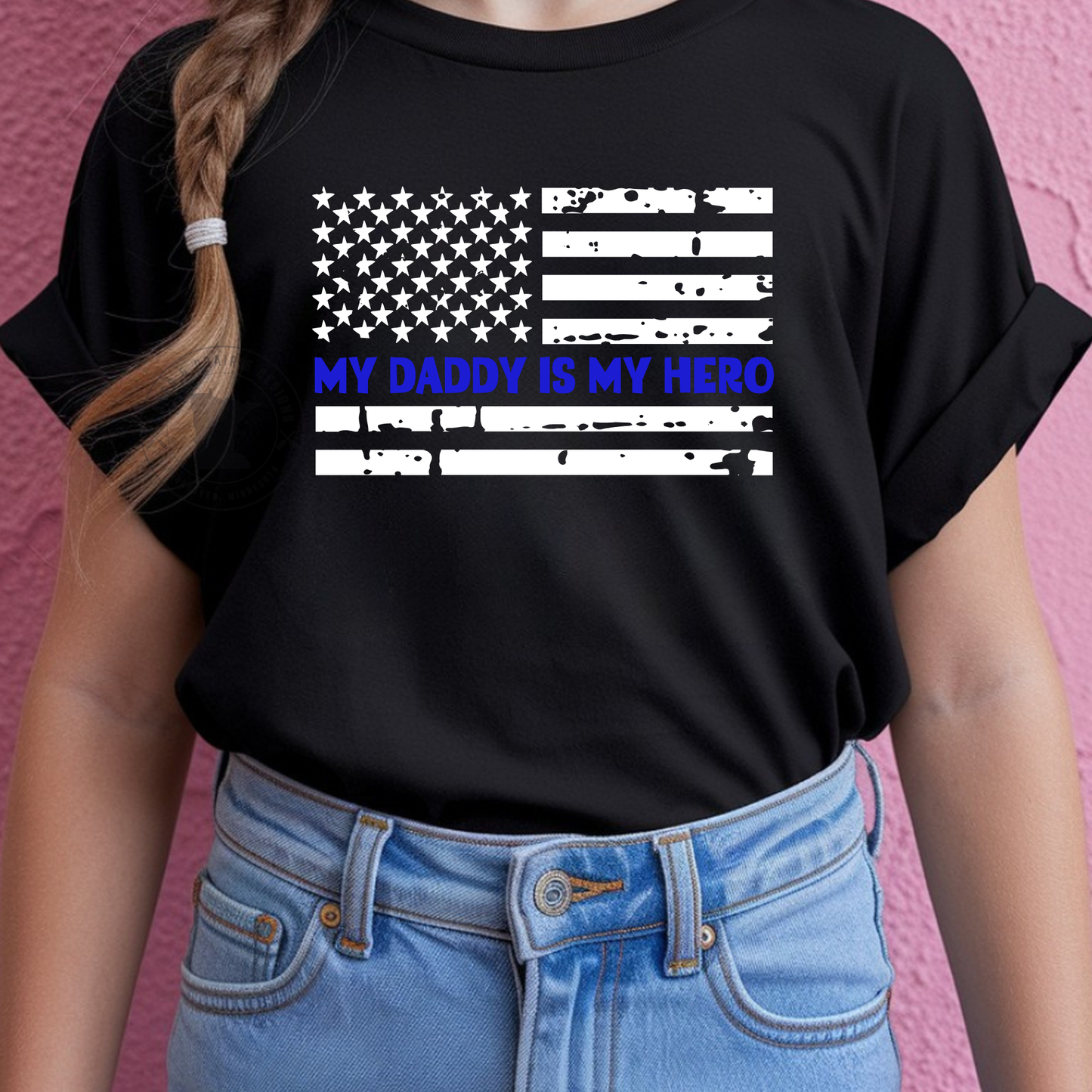 Blue Line American Flag