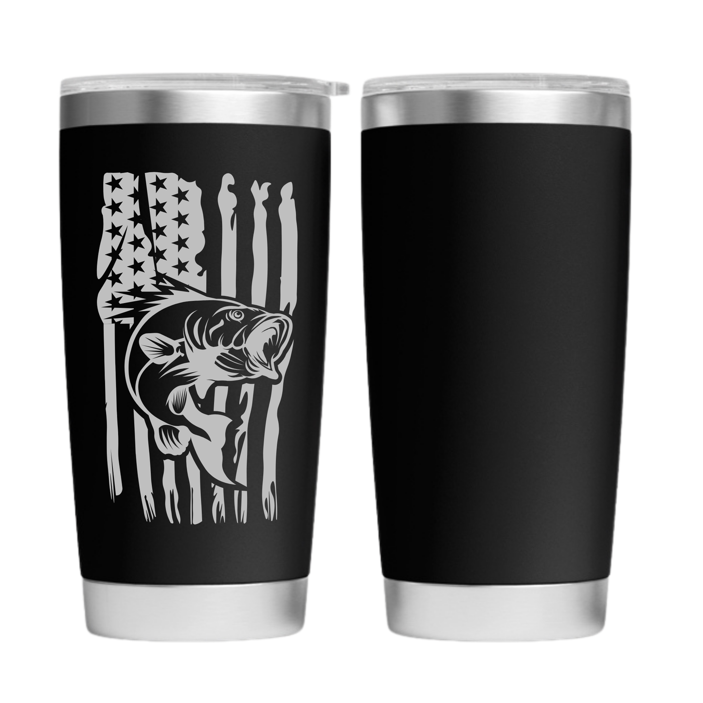 Flag fishing Engraved 20 oz. Tumbler