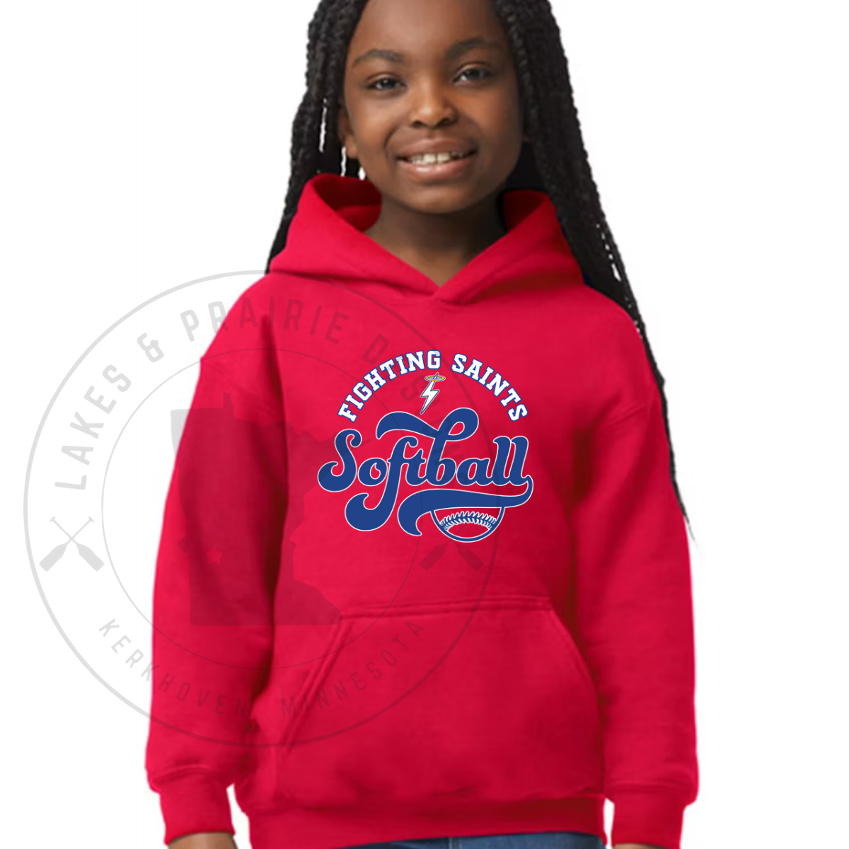 KMS Saints Softball 2 Gildan Adult and Youth  Hoodie