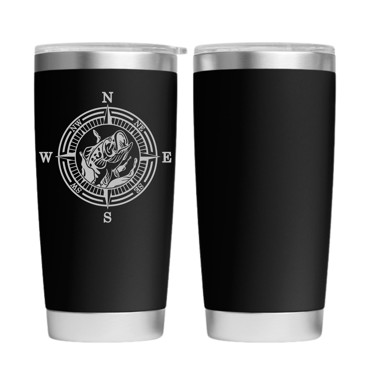 Compass Fishing Engraved 20 oz. Tumbler