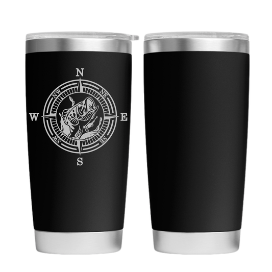 Compass Fishing Engraved 20 oz. Tumbler