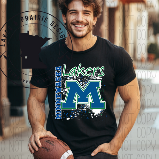 Splatter Minnewaska Lakers Adult Apparel