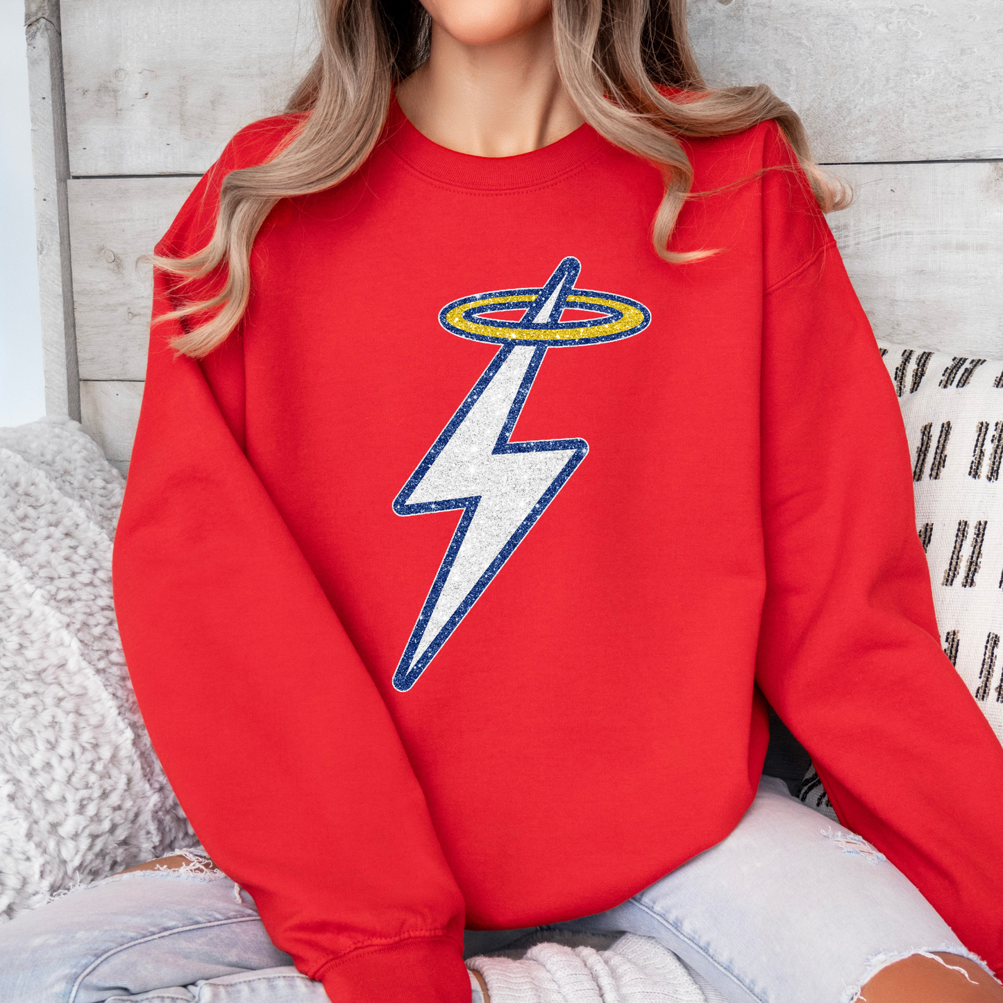 KMS Faux Glitter Bolt